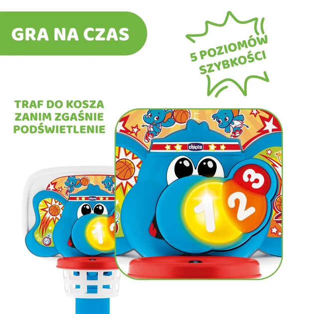 Koszykówka dla dzieci Chicco Fit & Fun z efektami świetlnymi i dźwiękowymi 58 cm (8058664087303) - obraz 15