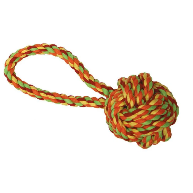 Игрушка для собак Croci канат-грейфер узловой мяч с ручкой 23 см C6098323 - изображение 2