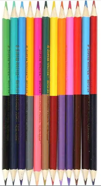Карандаши цветные 12/24 цвета, двусторонние, треугольные ВD12-24 COLOR PENSILS BERTAND 080034 - Фото 2 Карандаши цветные 12/24 цвета, двусторонние, треугольные ВD12-24 COLOR PENSILS BERTAND 080034 - изображение 2