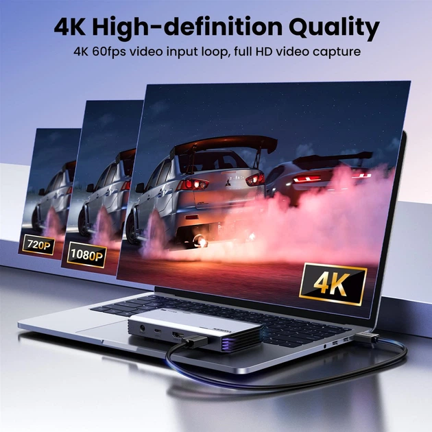 Конвертор сигнала Ugreen CM700 HDMI Video Capture Device 4K@60Hz Gray (UGR-25173) - изображение 5