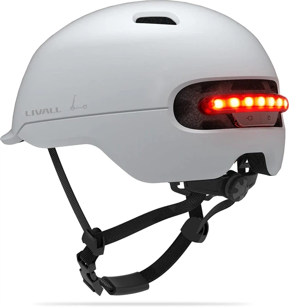 Велосипедний шолом Livall C20 M 54-58 см Білий (LIV-000C20-4242) - зображення 2