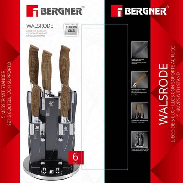 Набір ножів Bergner Walsrode з підставкою 6 елементів (6924299360550) - зображення 9