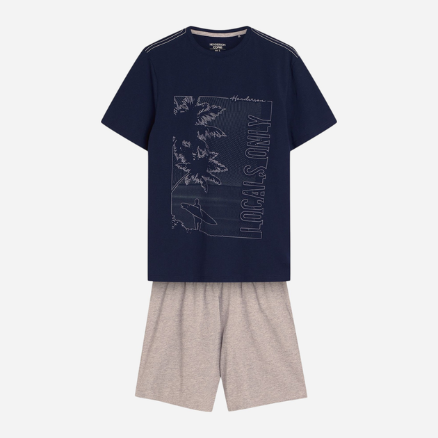 Piżama męska z szortami i krótkim rękawem letnia bawełniana Henderson Surf 42598-59X XL Niebieska (5903972399910) - obraz 7