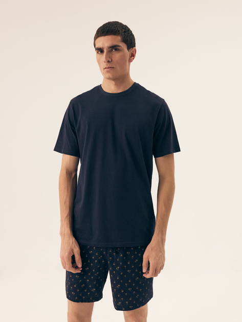 Piżama męska z szortami i krótkim rękawem letnia bawełniana Henderson Shore 42601-59X 2XL Niebieska (5903972520215) - obraz 1