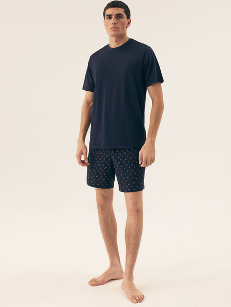 Piżama męska z szortami i krótkim rękawem letnia bawełniana Henderson Shore 42601-59X 2XL Niebieska (5903972520215) - obraz 3
