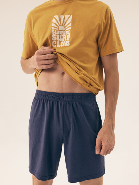 Piżama męska z szortami i krótkim rękawem letnia bawełniana Henderson Sun 42600-11X XL Żółta (5903972509005) - obraz 6