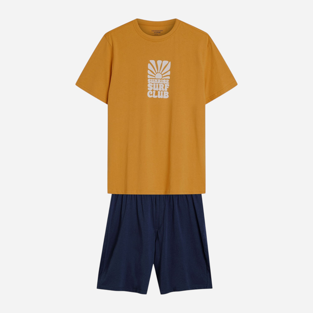 Piżama męska z szortami i krótkim rękawem letnia bawełniana Henderson Sun 42600-11X XL Żółta (5903972509005) - obraz 7