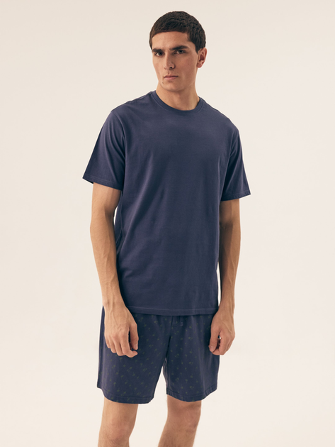 Piżama męska z szortami i krótkim rękawem letnia bawełniana Henderson Shore 42601-95X 2XL Granatowa (5903972510063) - obraz 1