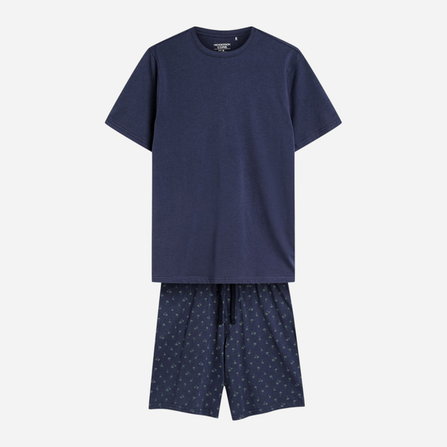 Piżama męska z szortami i krótkim rękawem letnia bawełniana Henderson Shore 42601-95X XL Granatowa (5903972510056) - obraz 7