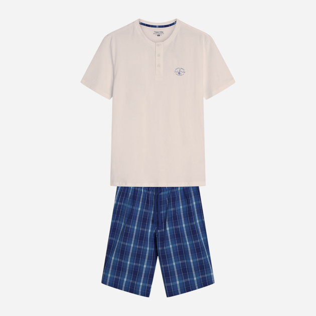 Піжама (футболка + шорти) чоловіча бавовняна великого розміру Henderson Dock 42616-00X XL Біла (5903972398630) - зображення 7