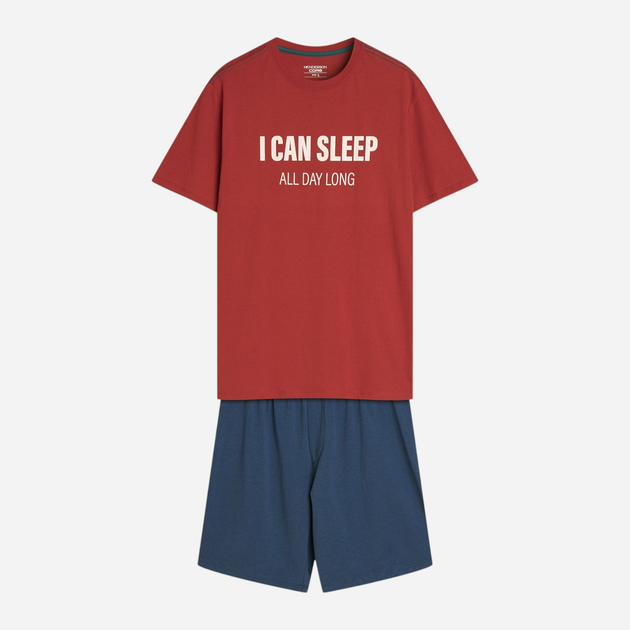 Piżama męska z szortami i krótkim rękawem letnia bawełniana Henderson Sleeper 42614-33X XL Czerwona (5903972509371) - obraz 7