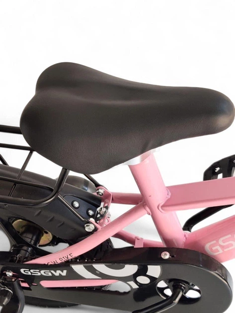 Дитячий велосипед двоколісний з додатковими навчальними колесами GSGW Bike 5188-88A-12 Рожевий - зображення 4