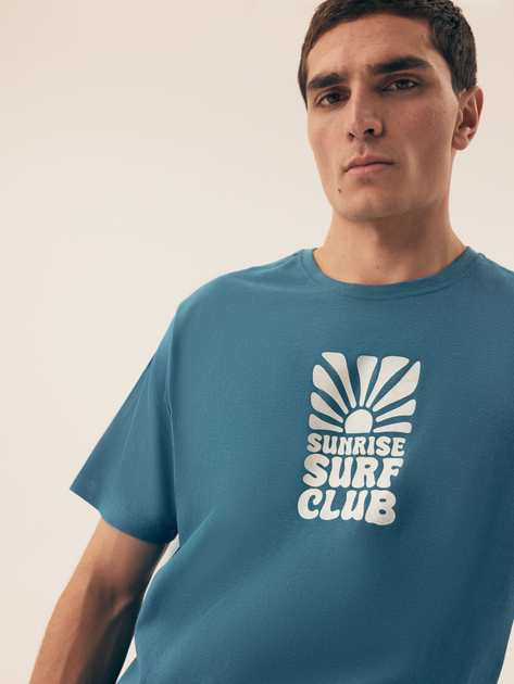 Piżama męska z szortami i krótkim rękawem letnia bawełniana Henderson Sun 42600-56X 2XL Niebieska (5903972520178) - obraz 5