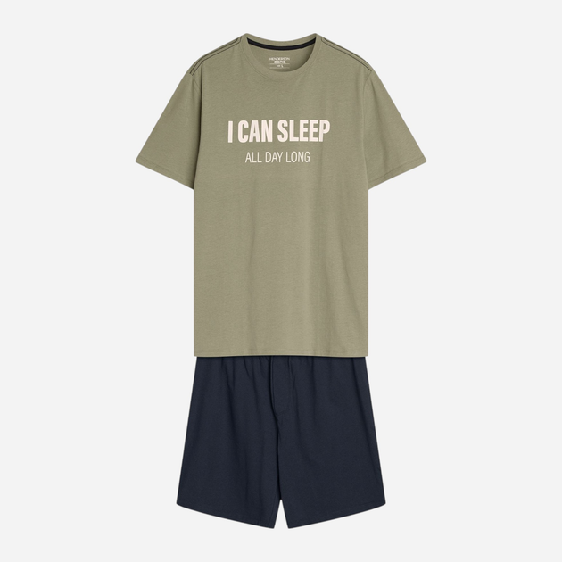 Piżama męska z szortami i krótkim rękawem letnia bawełniana Henderson Sleeper 42614-77X L Zielona (5903972509401) - obraz 7