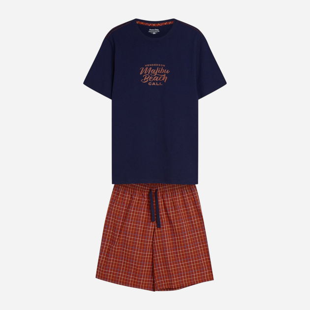 Piżama męska z szortami i krótkim rękawem letnia bawełniana Henderson Dash 42622-59X 3XL Granatowa (5903972398845) - obraz 7