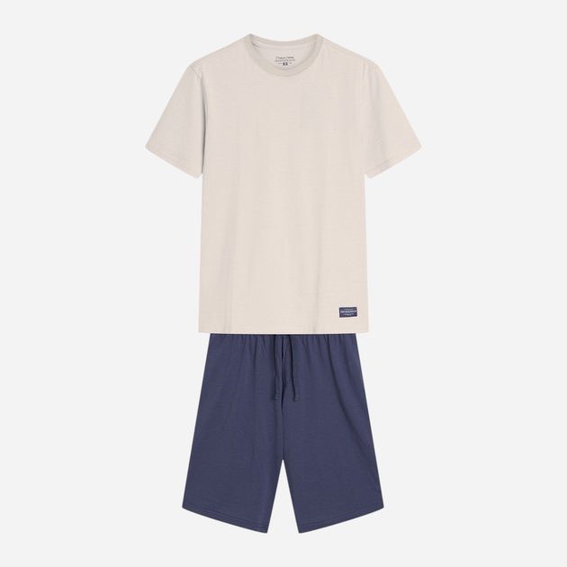Piżama męska z szortami i krótkim rękawem letnia bawełniana Henderson Dive 42633-00X XL Biała (5903972399132) - obraz 8