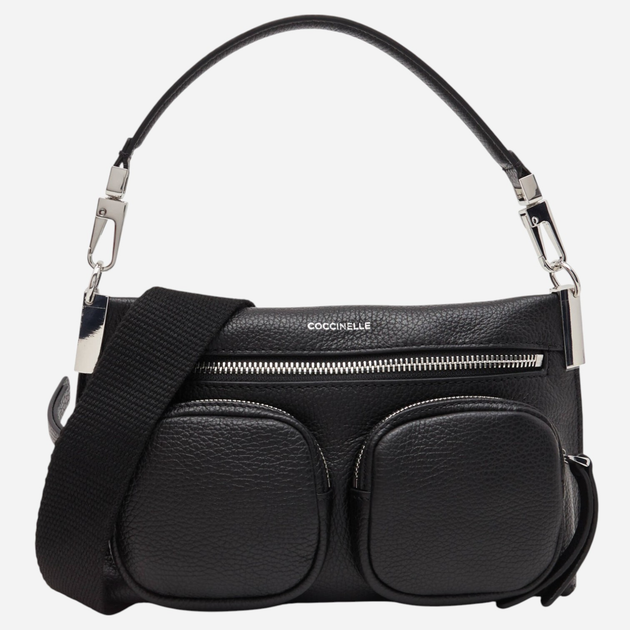 Torebka crossbody damska skórzana Coccinelle E1PH6170102-001 Czarna - obraz 1