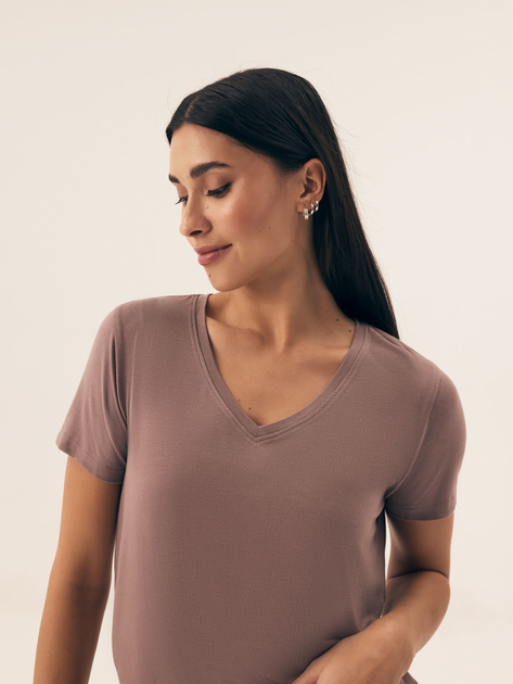 Piżama damska z szortami i krótkim rękawem letnia Henderson Noves 42679-82X 2XL Brązowa (5903972378618) - obraz 5