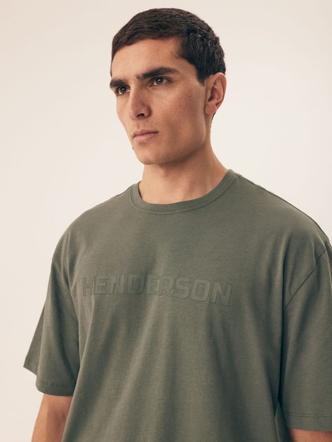 Піжама (футболка + шорти) чоловіча бавовняна великого розміру Henderson Olive 42795-87X 2XL Зелена (5903972510940) - зображення 5