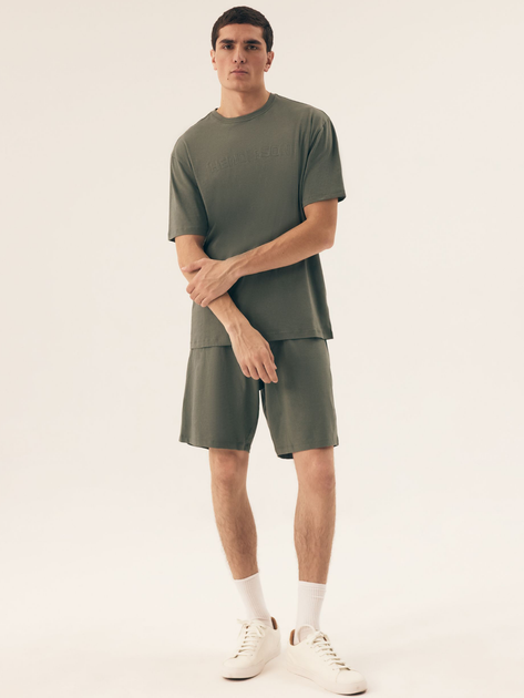 Piżama męska z szortami i krótkim rękawem letnia bawełniana Henderson Olive 42795-87X XL Zielona (5903972510933) - obraz 3