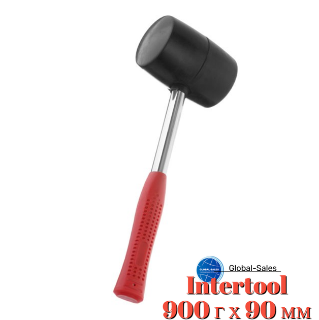 Киянка Intertool 900 г х 90 мм черная ручка металл (HT-0233) - Фото 1 Киянка Intertool 900 г х 90 мм черная ручка металл (HT-0233) - изображение 1