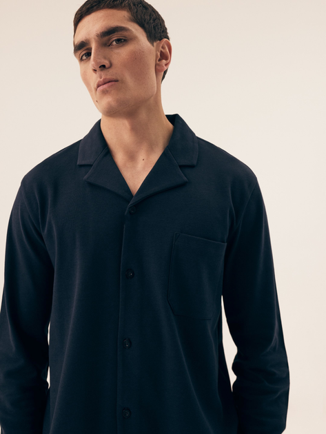 Piżama męska z długimi spodniami i długim rękawem bawełniana Henderson Mos 43036-59X 3XL Granatowa (5903972392768) - obraz 4