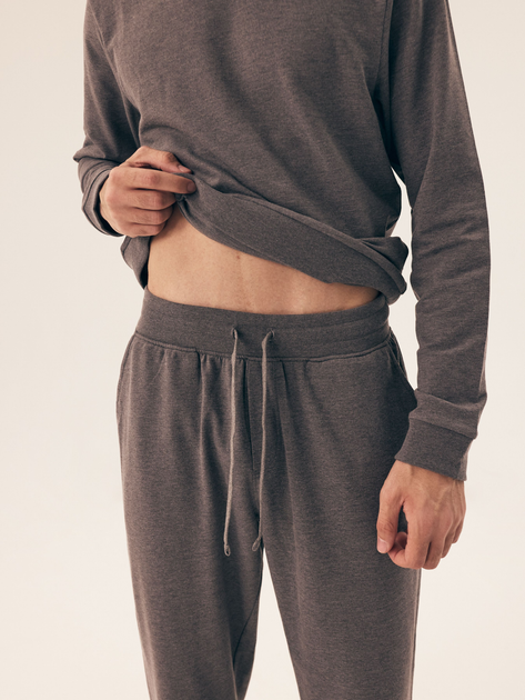 Piżama męska z długimi spodniami i długim rękawem bawełniana Henderson Musk 43043-90X 3XL Szara (5903972392911) - obraz 4