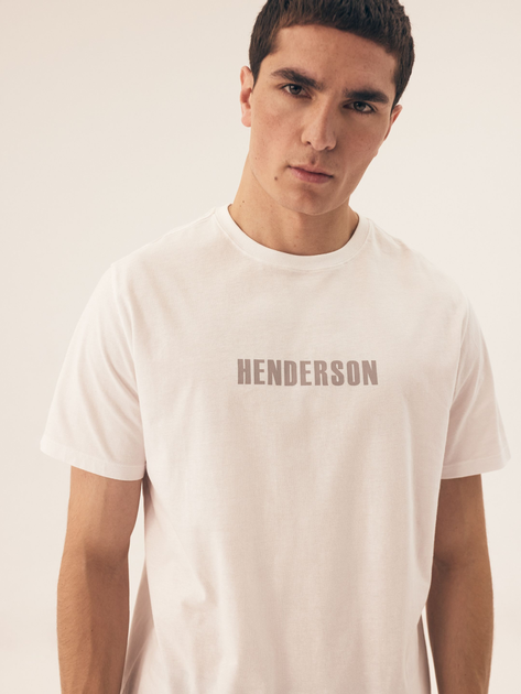 Піжама (футболка + шорти) чоловіча бавовняна великого розміру Henderson Snap 43176-00X XL Біла (5903972518991) - зображення 5