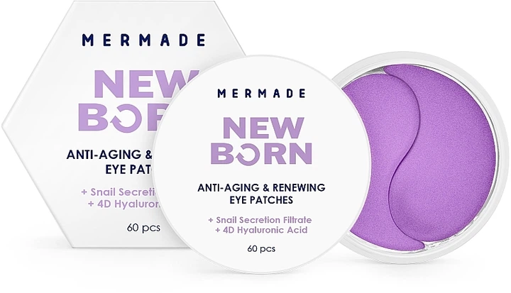 Омолаживающие гидрогелевые патчи под глаза - Mermade Snail Secretion Filtrate & 4D Hyaluronic Acid 60шт (60шт) (1239609-1932914681-2) - Фото 1 Омолаживающие гидрогелевые патчи под глаза - Mermade Snail Secretion Filtrate & 4D Hyaluronic Acid 60шт (60шт) (1239609-1932914681-2) - изображение 1