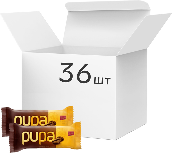 Упаковка шоколадних батончиків Pergale Pupa Кава з молоком 30 г х 36 шт від Rozetka на платформі USKIDKA Акція на Упаковка шоколадних батончиків Pergale Pupa Кава з молоком 30 г х 36 шт від Rozetka