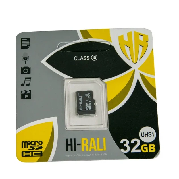 Карта пам'яті microSDHC HI-RALI 32GB Сlass 10 (без адаптера) - Фото 1 Карта пам'яті microSDHC HI-RALI 32GB Сlass 10 (без адаптера) - зображення 1