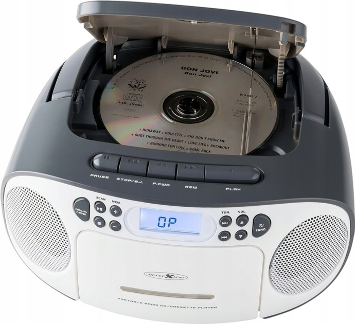 Radioodtwarzacz Reflexion RCR2260 Boombox White/Grey (4260035678384) - obraz 4
