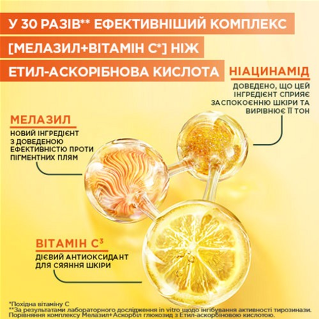 Сироватка Garnier Skin Naturals з вітаміном С для зменшення видимості пігментних плям, вирівнювання тону та сяяння шкіри обличчя 30 мл (3600542433327) - зображення 5