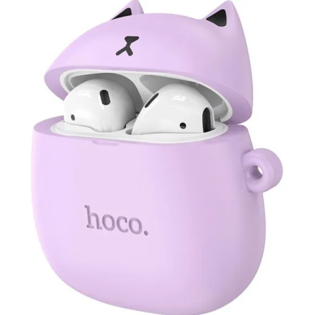 Беспроводная стерео гарнитура Hoco EW45 TWS, BT5.3, 30mAh, 350mAh, 4h, Lilac Cat, Фиолетовый - изображение 2