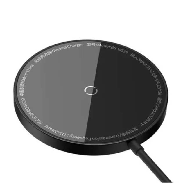 Безпровідний зарядний пристрій MagSafe Baseus Simple Mini3 |15W| (CCJJ040001) Чорний - зображення 4