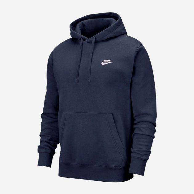 Bluza męska z kapturem Nike M Nsw Club Hoodie Po Bb BV2654-410 L Granatowa - obraz 6