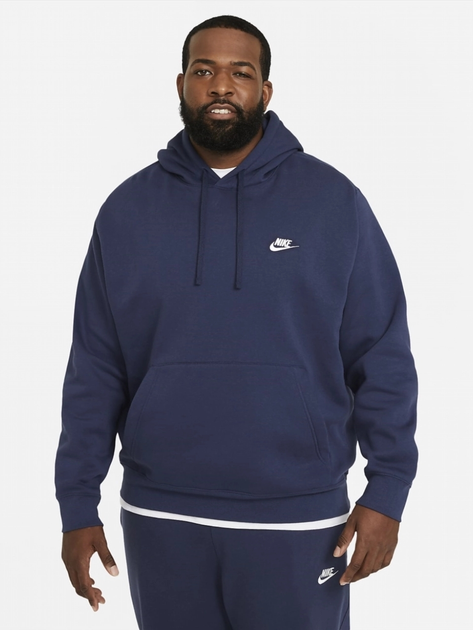 Bluza męska z kapturem Nike M Nsw Club Hoodie Po Bb BV2654-410 M Granatowa - obraz 1