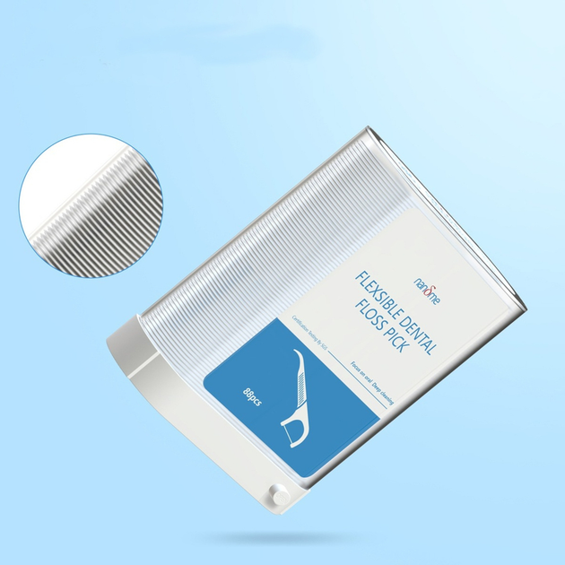 Nici dentystyczne Nandme Dental Floss Picks w pudełku z automatycznym podajnikiem 88 szt (6973931310231) - obraz 2