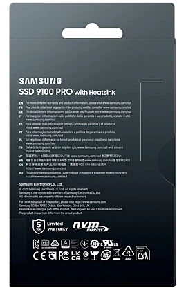 SSD диск Samsung 9100 PRO with Heatsink 4TB M.2 PCIe 5.0 x4 NVMe