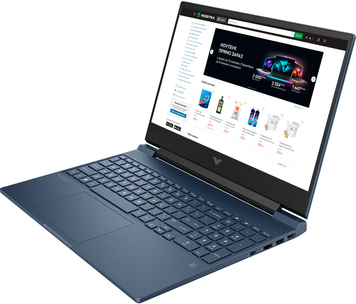 Ноутбук HP Victus Gaming Laptop 15-fa2710ua (BF1H5EA) Performance Blue / 15.6" IPS Full HD 144 Гц / Intel Core i5-13420H / RAM 16 ГБ / SSD 512 ГБ / nVidia GeForce RTX 3050, 6 ГБ + Комплект дротовий Marvo CM409 USB Black у подарунок! - зображення 5