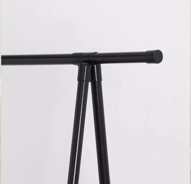 Стойка вешалка для одежды и обуви Coat Rack TW-777 new напольная стальная с полками, на колесах Black - Фото 2 Стойка вешалка для одежды и обуви Coat Rack TW-777 new напольная стальная с полками, на колесах Black - изображение 2
