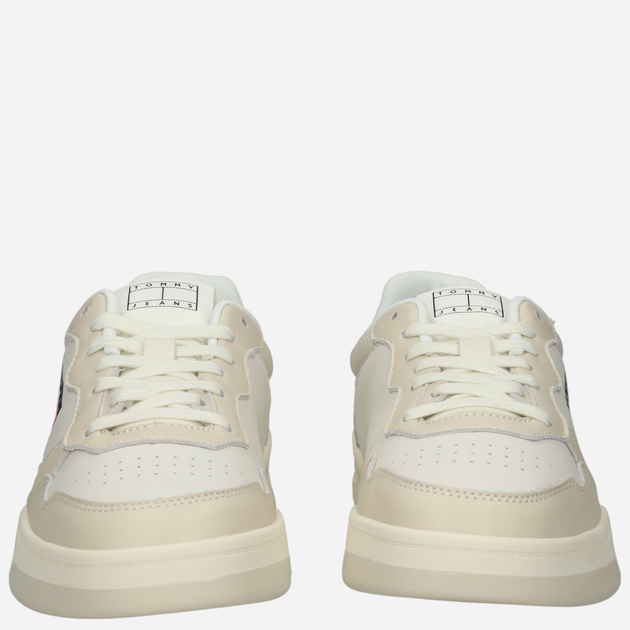 Sneakersy męskie skórzane Tommy Hilfiger EM0EM01443-ACG 45 Beżowe (8720637413050) - obraz 4