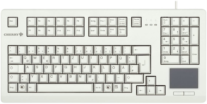Клавіатура дротова Cherry G80-11900 Cherry MX Black USB Grey (G80-11900LUMEU-0) - зображення 1