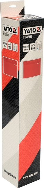 Mata do lutowania YATO z silikonu odpornego na temperaturę do 500°C 400 x 300 x 3 mm taśma magnetyczna 395 x 57 mm (YT-82469) (5906083072086) - obraz 4