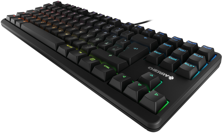 Клавіатура дротова Cherry G80-3000N RGB TKL Cherry MX Silent Red USB Black (G80-3833LWBEU-2) - зображення 2