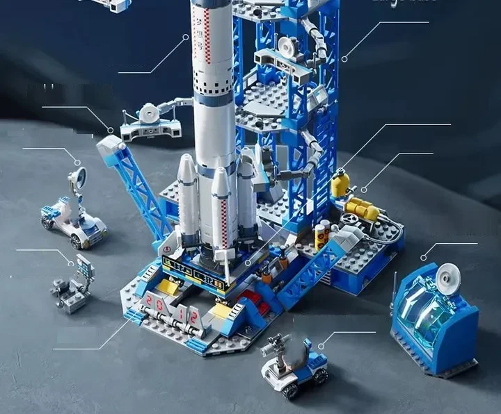 Конструктор космическая ракета Space Shuttle 45см космическая станция на 1099 деталей с 4 фигурками (468) - Фото 6 Конструктор космическая ракета Space Shuttle 45см космическая станция на 1099 деталей с 4 фигурками (468) - изображение 6