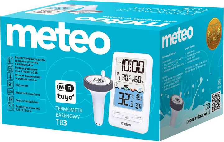 Плаваючий термометр для басейну Meteo TB3 WiFi (05TB3) - зображення 13