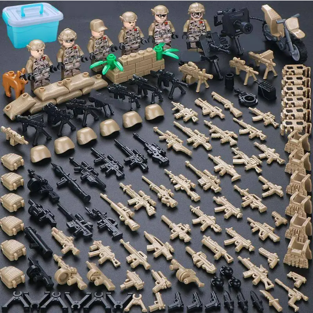 Набір фігурок з мотоциклом військових спецназ swat 100 елементів - Фото 2 Набір фігурок з мотоциклом військових спецназ swat 100 елементів - зображення 2