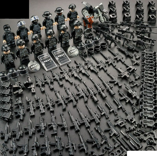 Військовий конструктор поліція SWAT, спецназ, BrickArms, солдати (250 деталей) - Фото 2 Військовий конструктор поліція SWAT, спецназ, BrickArms, солдати (250 деталей) - зображення 2