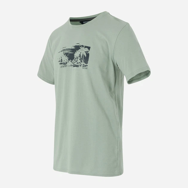 Футболка хлопковая длинная мужская Regatta Cline IX RMT296-U3A 3XL Светло-зеленая с принтом (5063516005889) - Фото 7 Футболка хлопковая длинная мужская Regatta Cline IX RMT296-U3A 3XL Светло-зеленая с принтом (5063516005889) - изображение 7